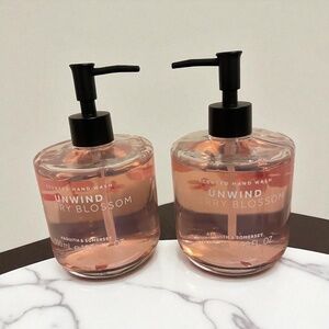 Asquith & Somerset Unwind Cherry Blossom Hand Wash 2 Pack | 16.9 oz Glass Bottle